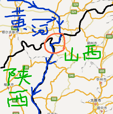 黄河山西段地图图片