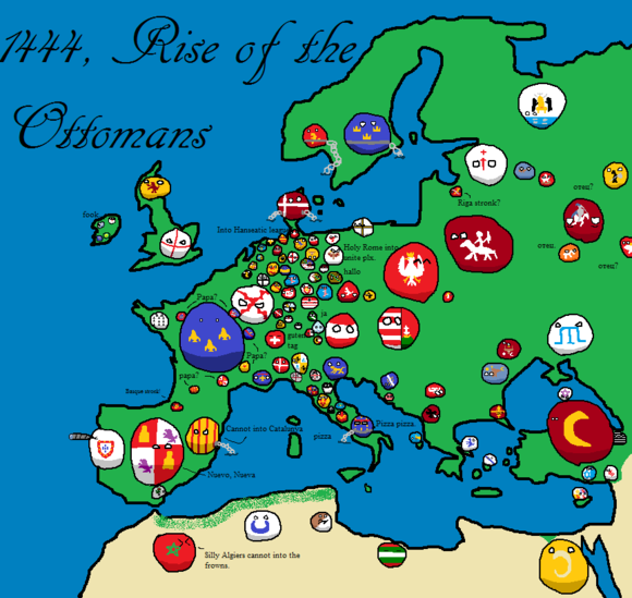 奉上最最正式而古典的1444欧洲地图