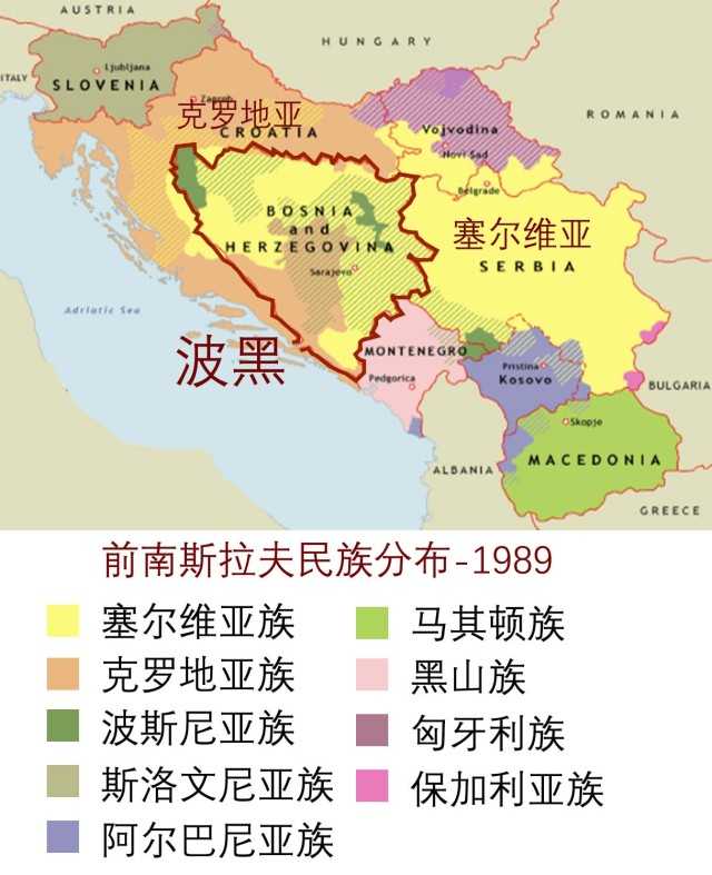 波黑地图高清版大地图-千图网