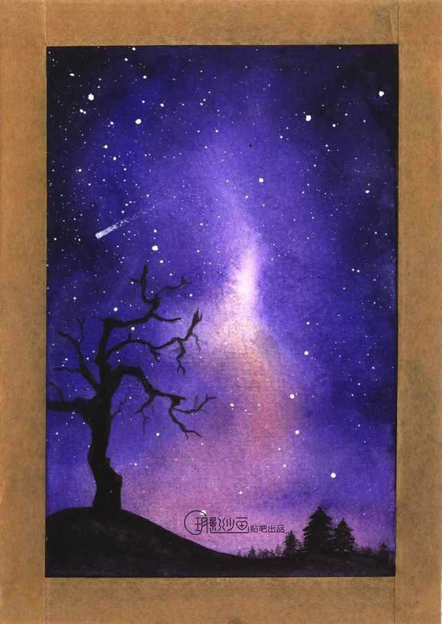 星空这一类水彩技法 怎么画才能看不见笔触啊 知乎 星空这一类水彩技法 怎么画才能看不见笔触啊 知乎