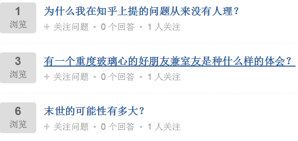 為什麼我在知乎上提的問題從來沒有人理?