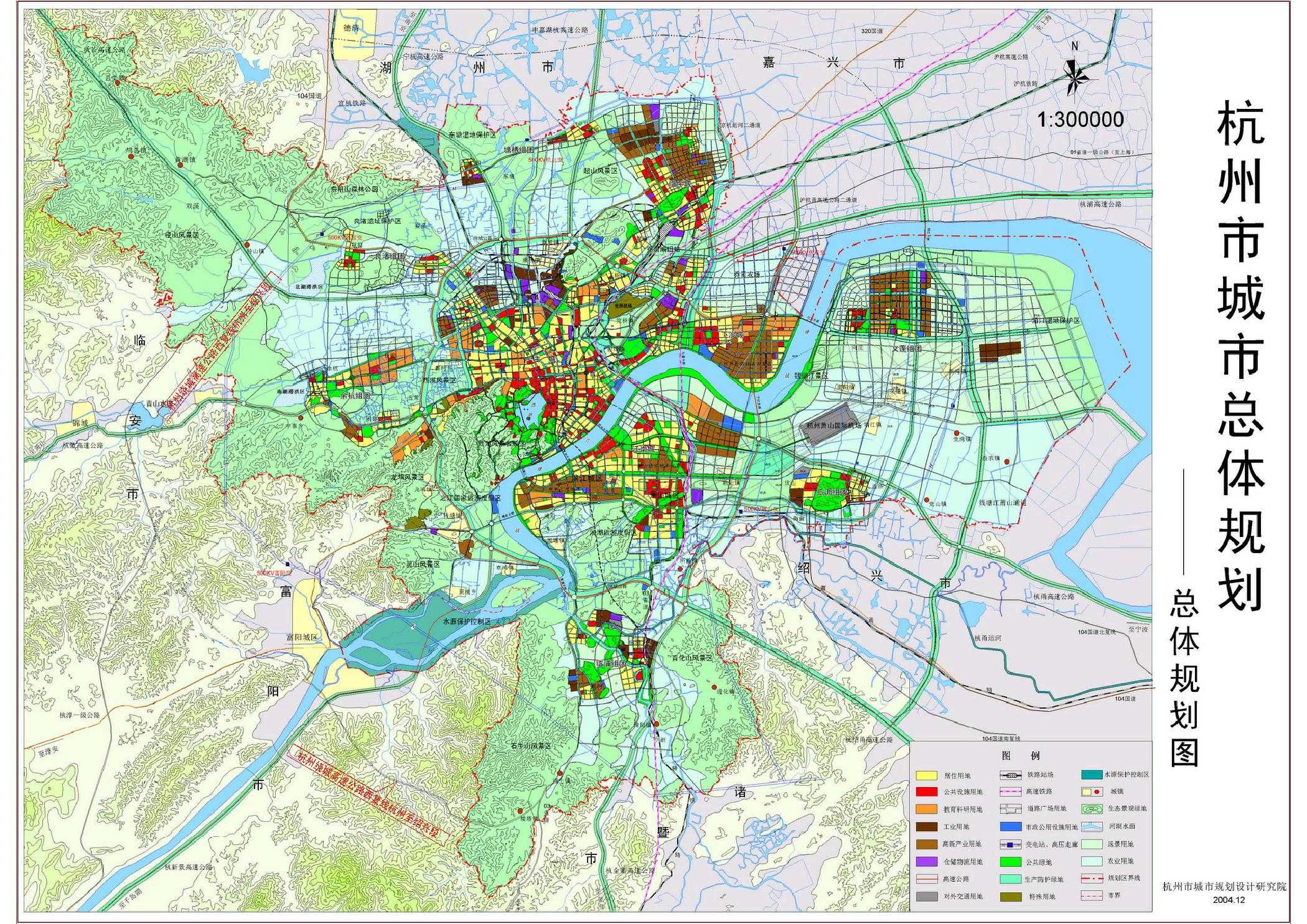 杭州市区规划图图片