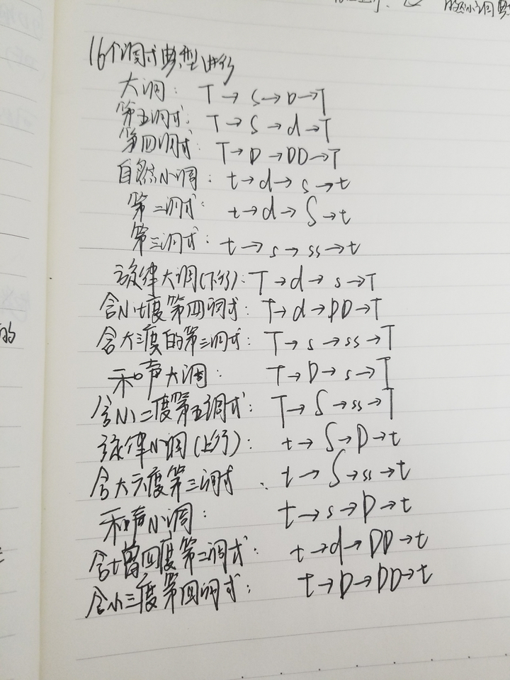 我先介绍一下"特性→主"这个最能表现和声功能意义的部分和弦功能方面