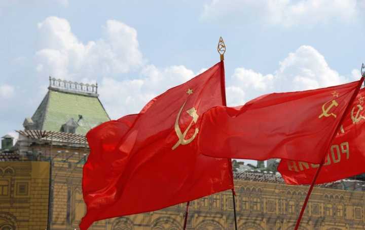 苏联国国旗的照片图片