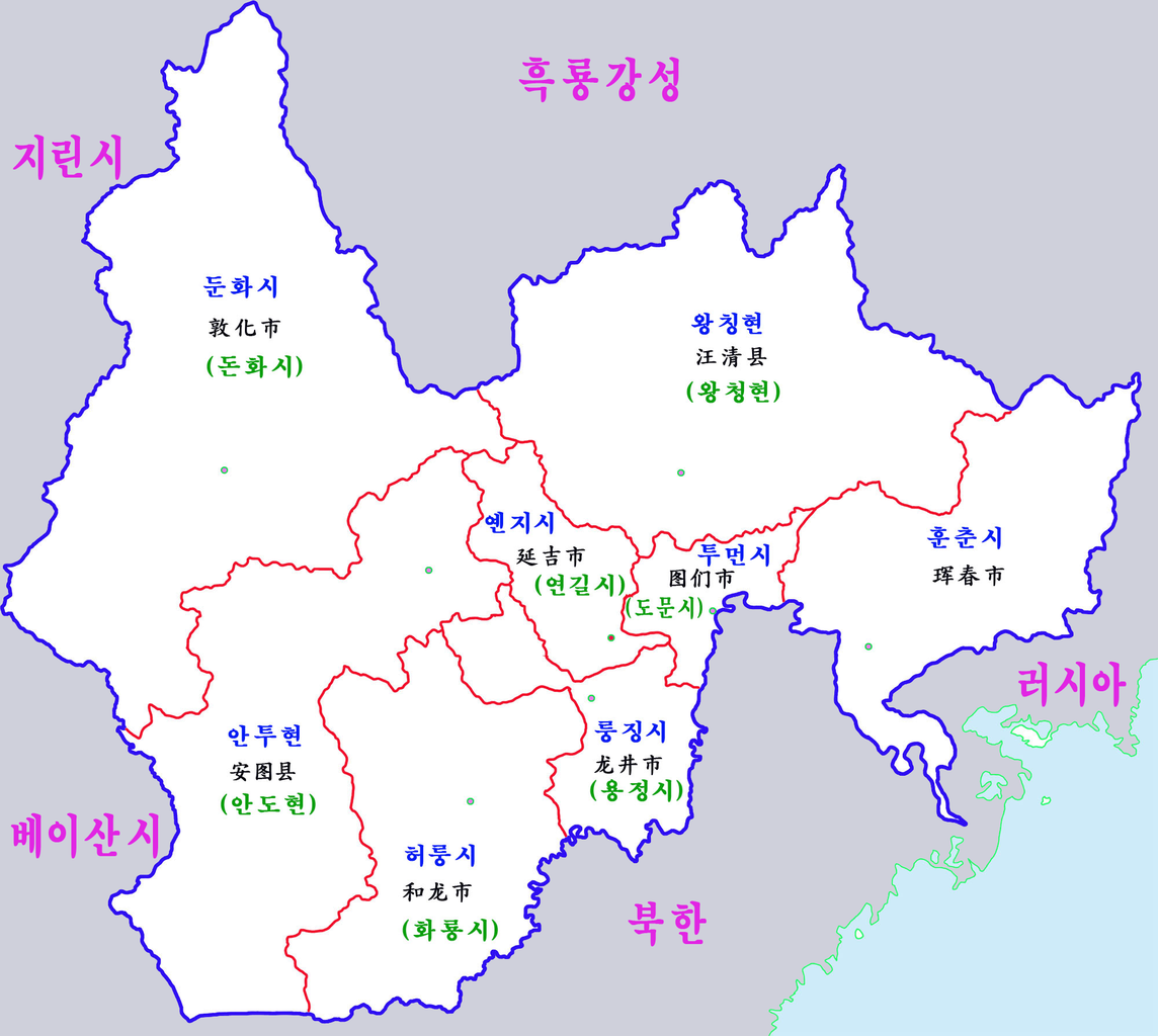 延边朝鲜族自治州有半个南韩那么大,人口却只有 200 多万,每次去的