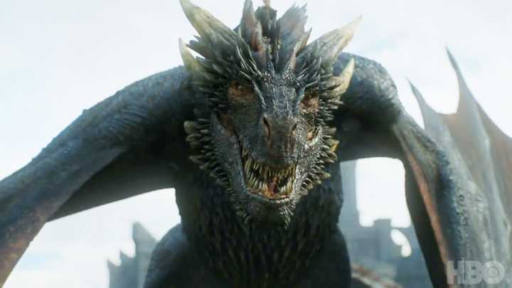 黑龙卓耿在龙石岛上,向下看着某人