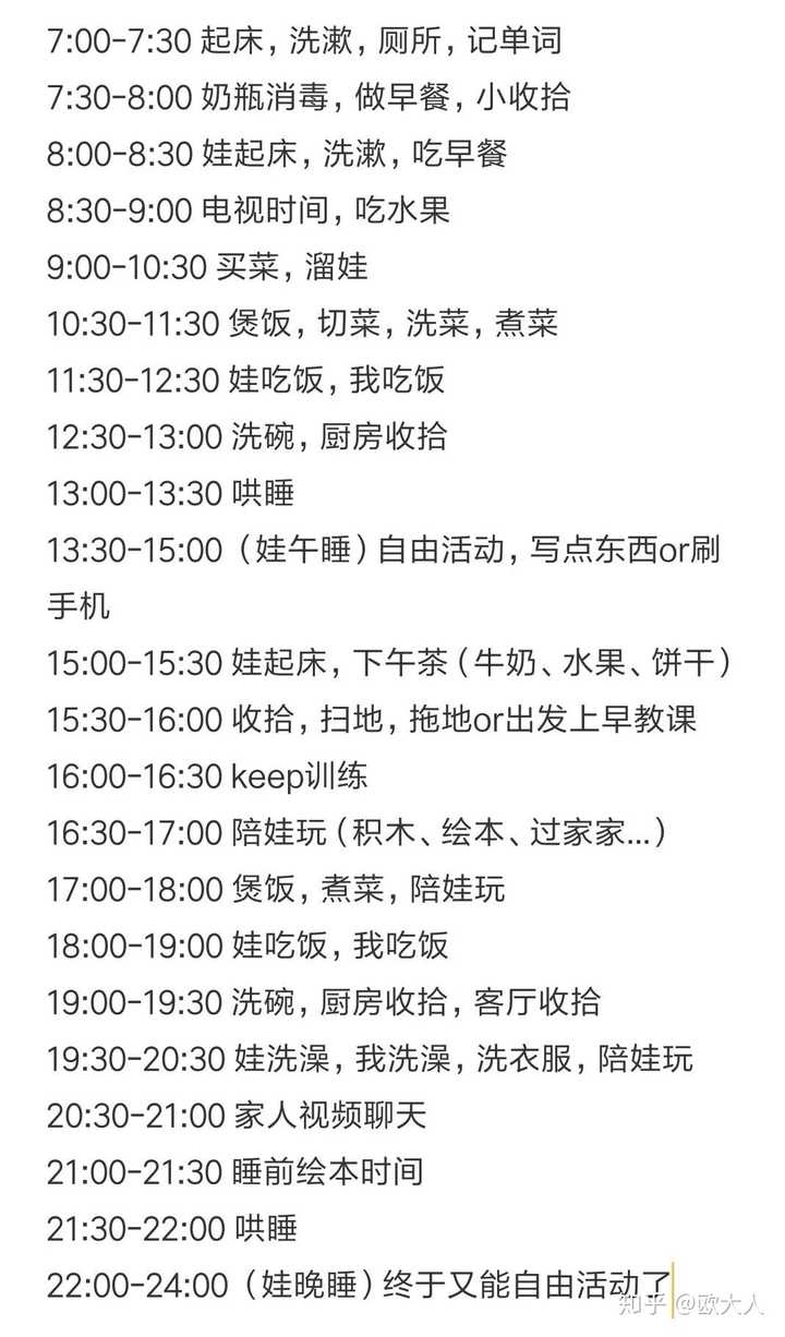 全职妈妈,每天围绕在家务和带孩子间,怎样才能合理安排时间,让自己