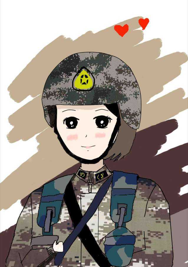 海军女兵卡通图片