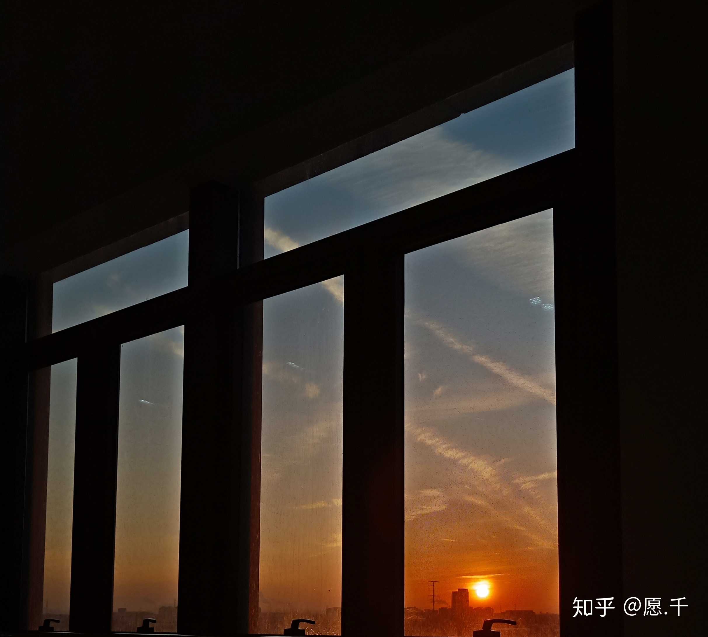 手机摄影# 学校图书馆傍晚的窗外