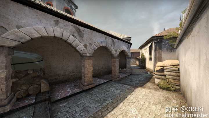 如果把「炼狱小镇」香蕉道白墙换到如图所示位置,香蕉道 t 进攻与 ct