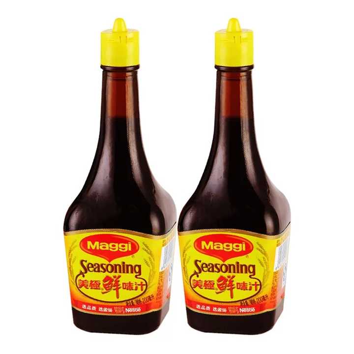 雀巢美极鲜味汁,佐餐酱油.我没零食的时候都可以空口喝它