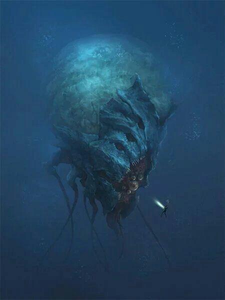有哪些关于深海或者海怪的图片 越恐怖越诡异越好 知乎