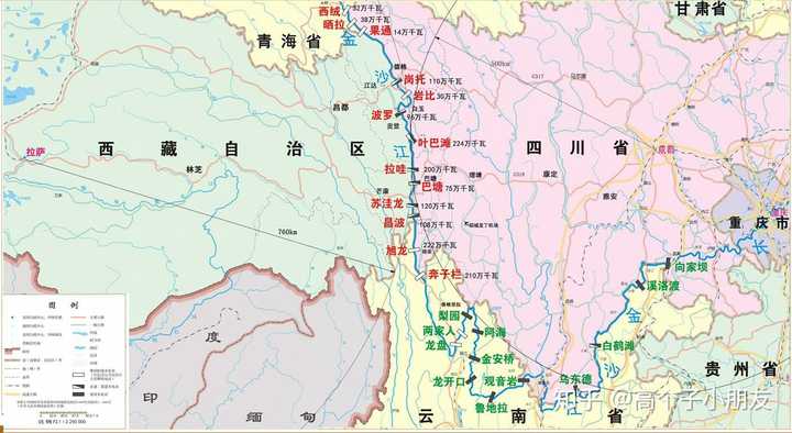 雅砻江水电站分布图图片