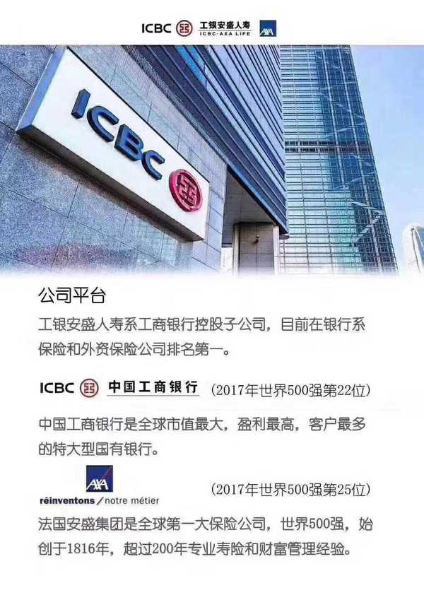 理财规划师琳妹子 的想法: 由工商银行与axa安盛集团合资,工银安盛