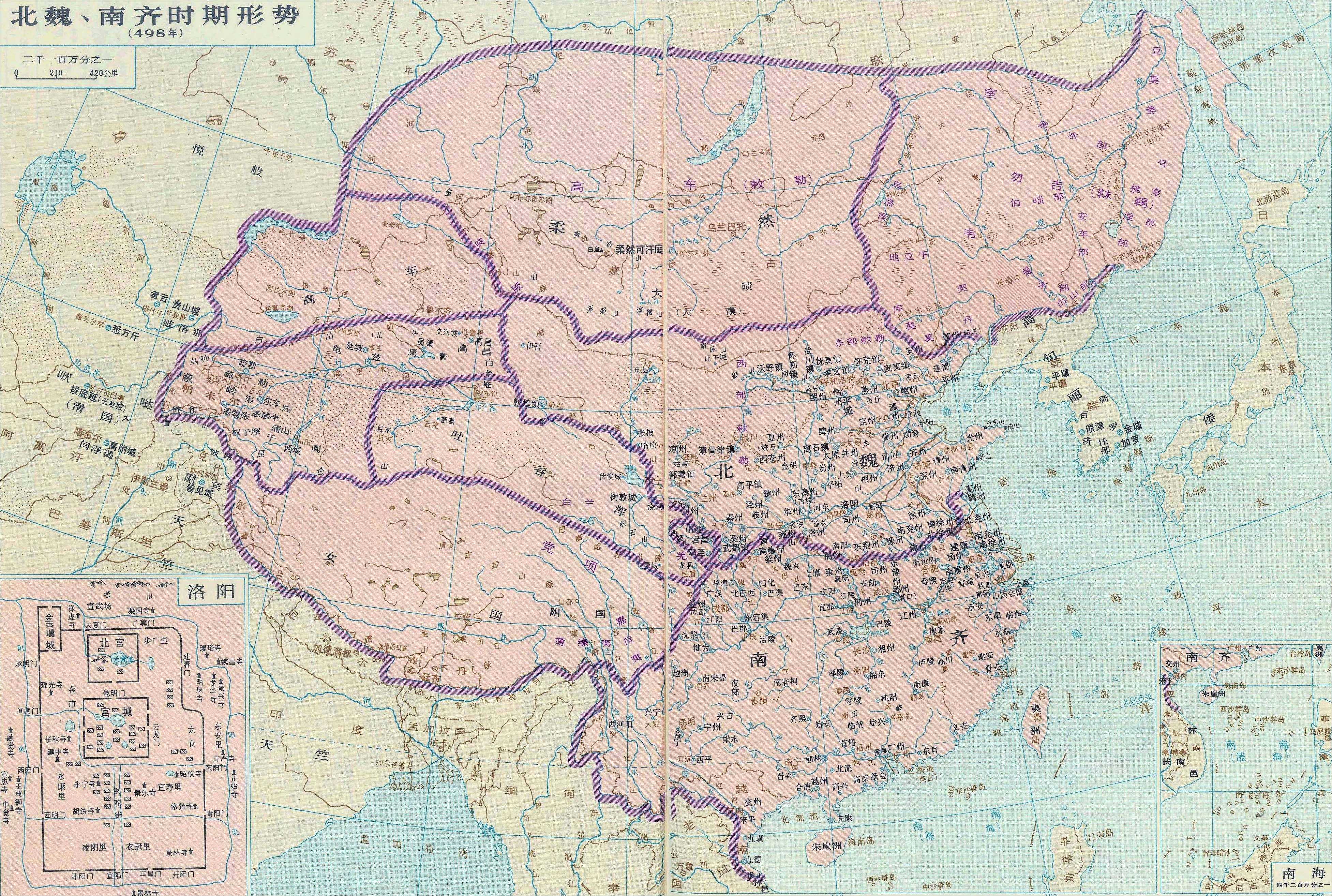 北魏王朝地图图片