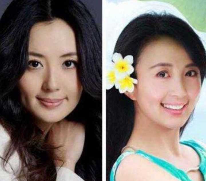 两张照片都是左杨童舒,右宋林静的顺序,我我我是分不清了╭(°a°`)╮