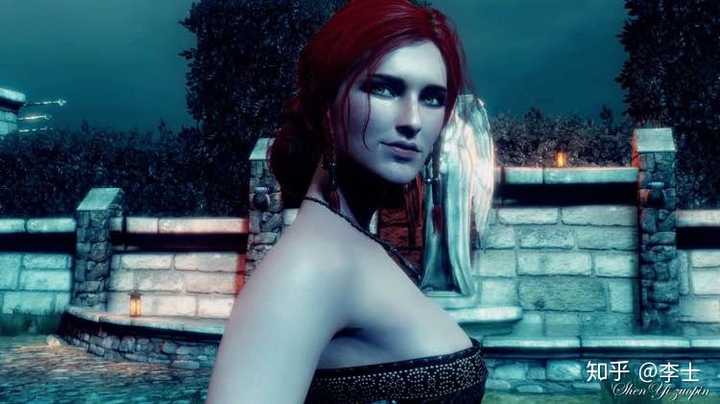 本来我第一个档就走的特莉丝线. 因为她每次看向杰洛特,无论是当面