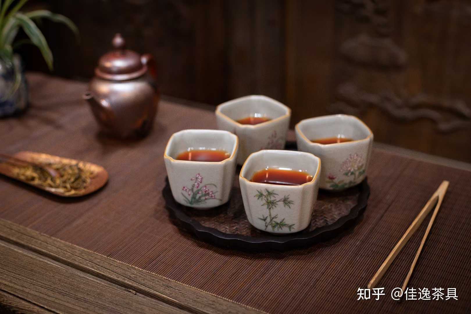 佳逸茶具 的想法: 汝窯手繪系列 梅高潔傲岸, 蘭幽雅空靈 - 知乎