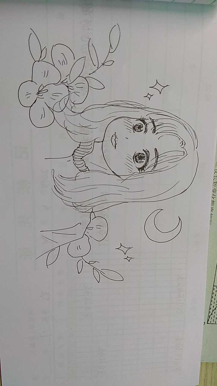 给好朋友画的自拍