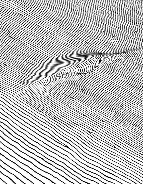 请问这张海报的线条效果是如何实现的?