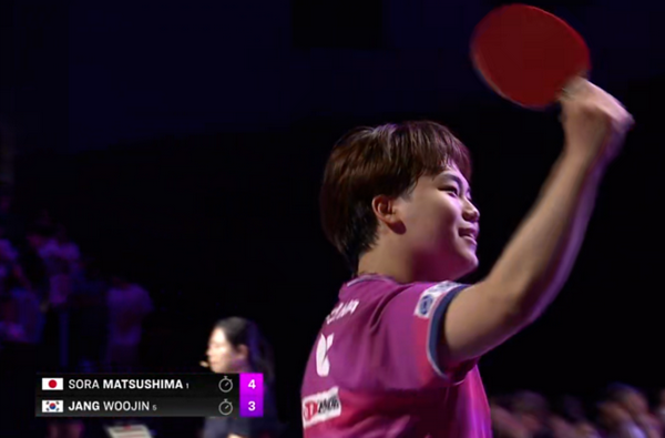 2026WTT 横滨冠军赛男单四分之一决赛，松岛辉空 4 比 3 逆转张禹珍，如何评价这场比赛？