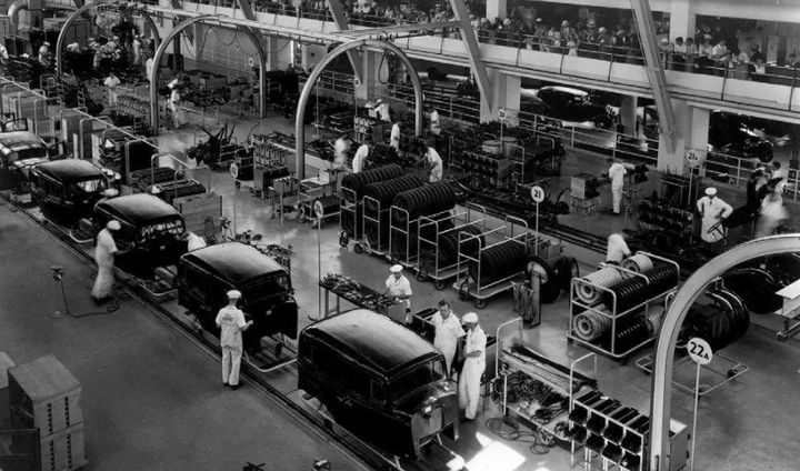 福特汽车早期生产流水线