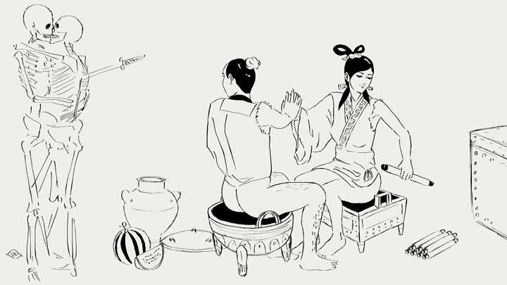 《射雕英雄传》里的黄蓉和郭靖密室疗伤时吃了那么多西瓜,如何解决
