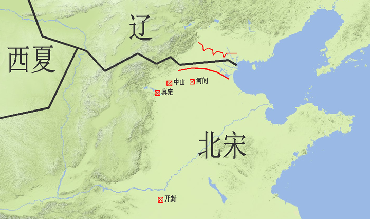 终于看见宋朝国都开封了,位于黄河以南.