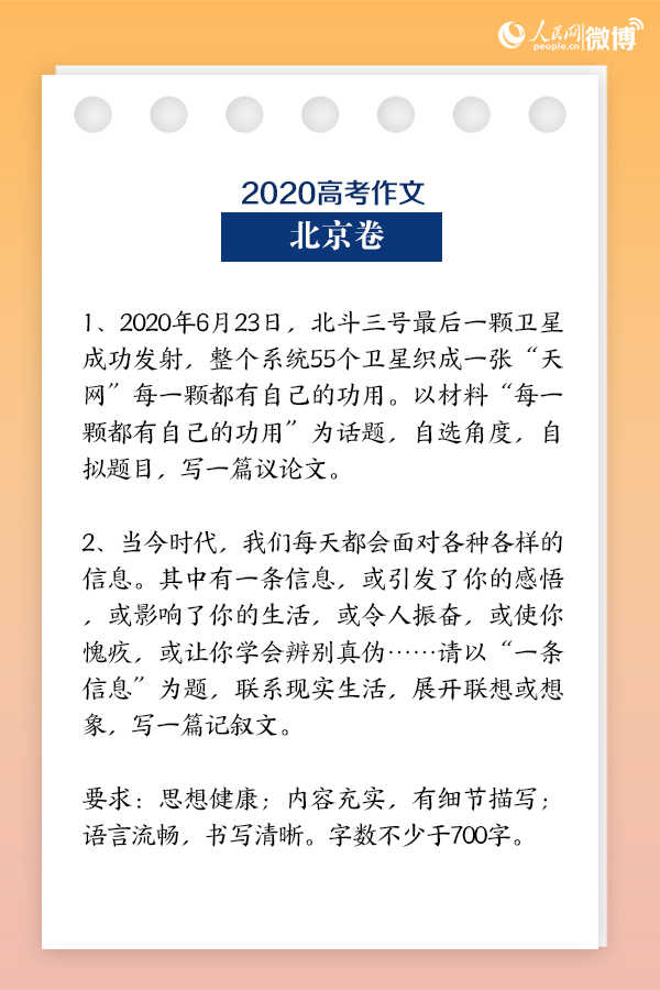 2020 å¹´å„åœ°çš„é«˜è€ƒè¯­æ–‡ä½œæ–‡é¢˜æœ‰å