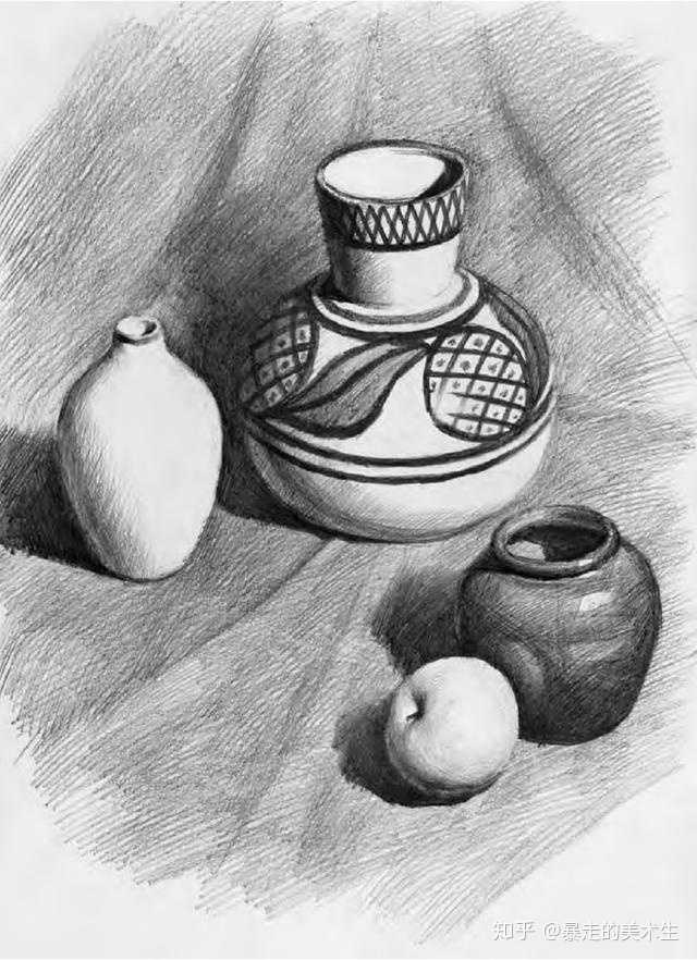素描静物如何上调子让画面更立体