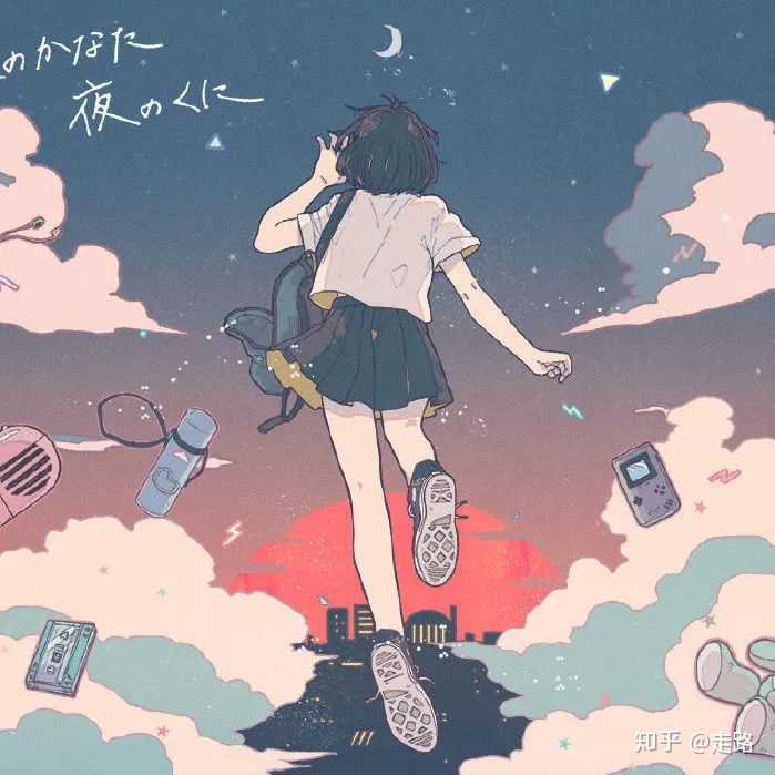 找一些在风中的动漫少女头像?