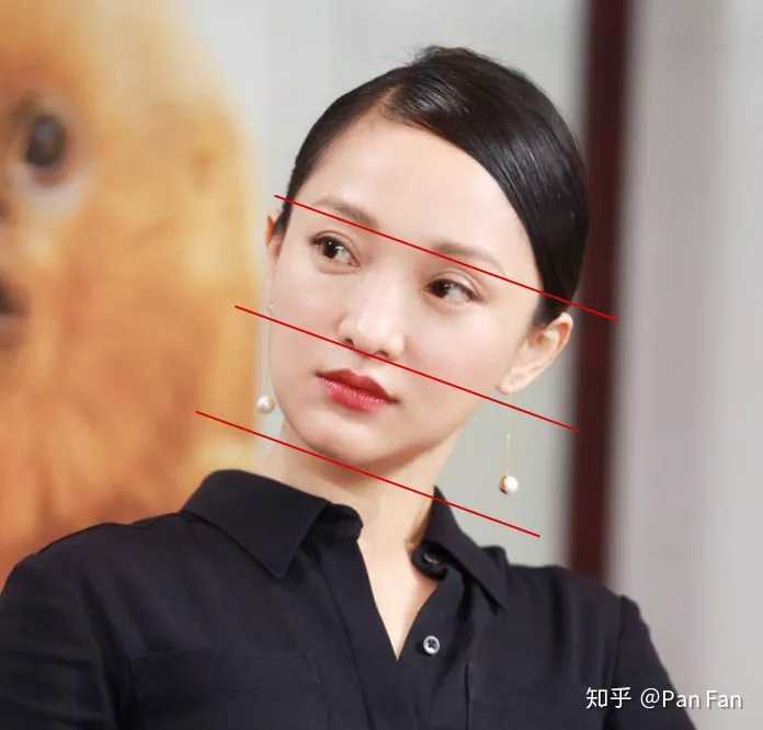 周迅下巴长,可是人家 人中特别特别短啊,看看下庭和中庭,几乎是 等分
