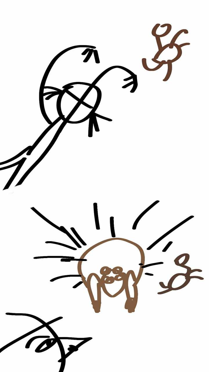 的时候, 我们中间冲出来了一头大鹿 本仙女对准鹿头使用了一记气合拳