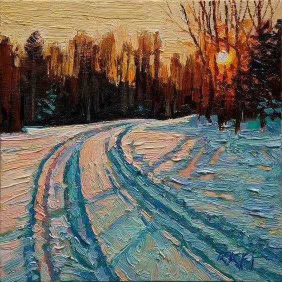 久违的风景画,肌理感很强by ken faulks