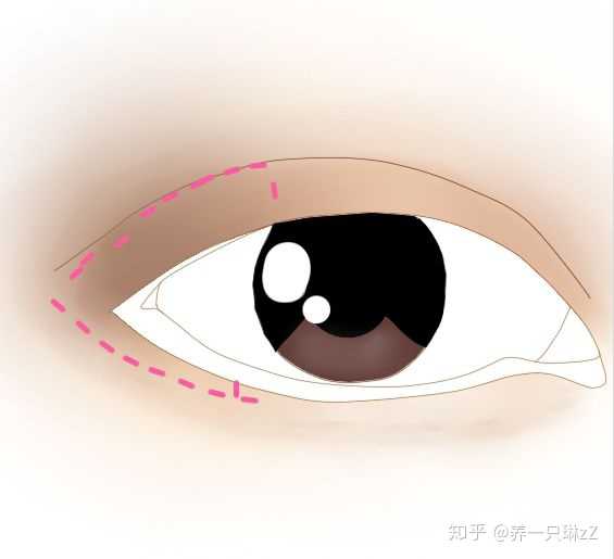 用4号色加深眼尾和三角区