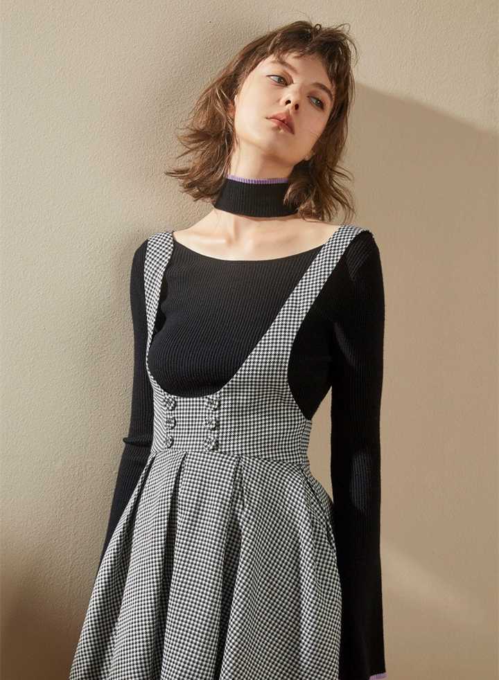 胸大的妹子怎样穿背带裤/裙才能好看?