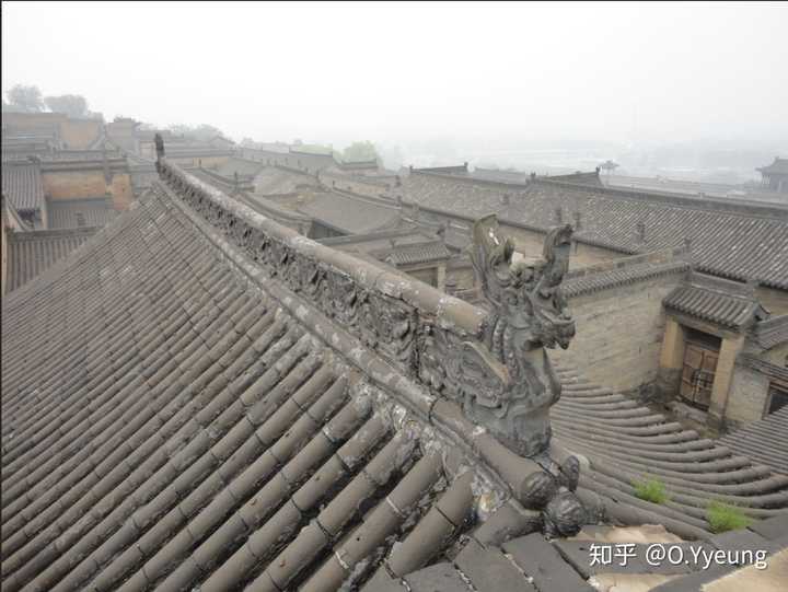 王家大院青灰屋顶