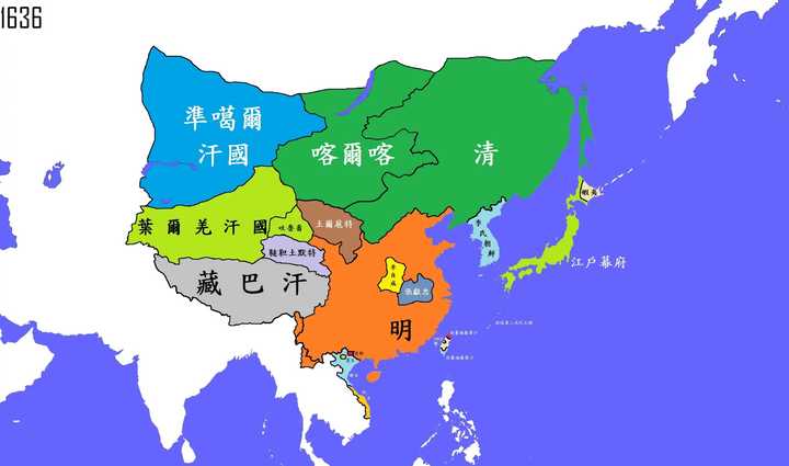 1636年皇太极改国号大清 此时清几已经降服漠南蒙古