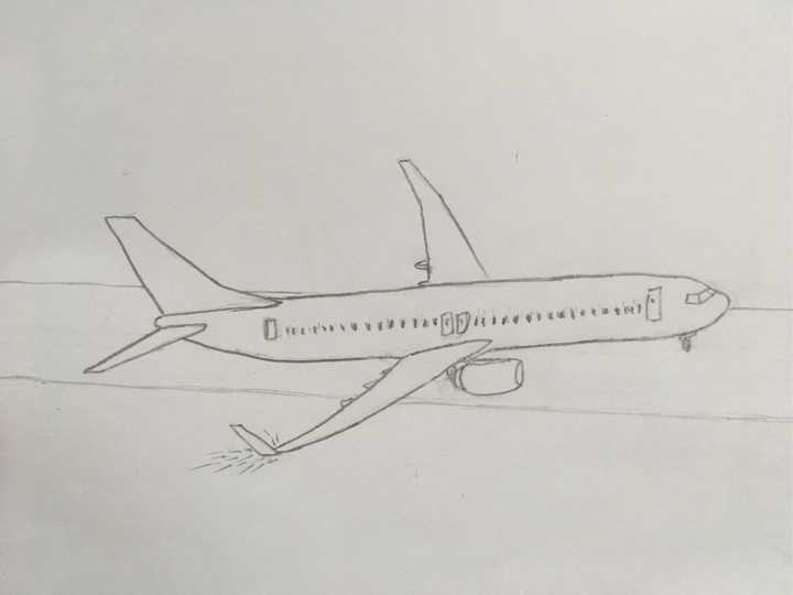 波音777客机简笔画图片
