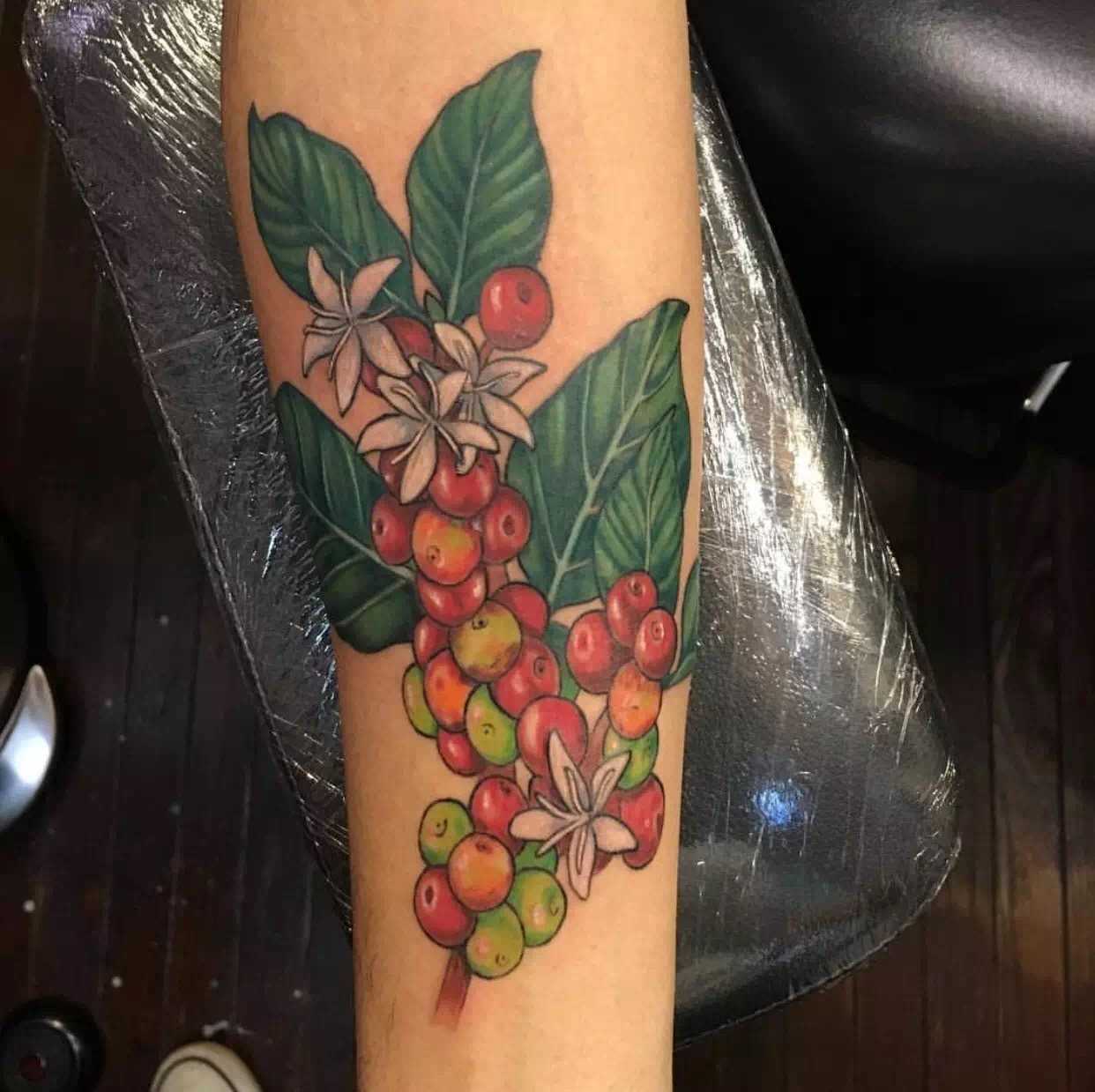 咖啡主题纹身元素分享