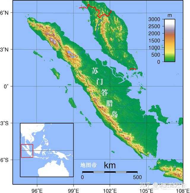 印尼苏门答腊岛地图图片