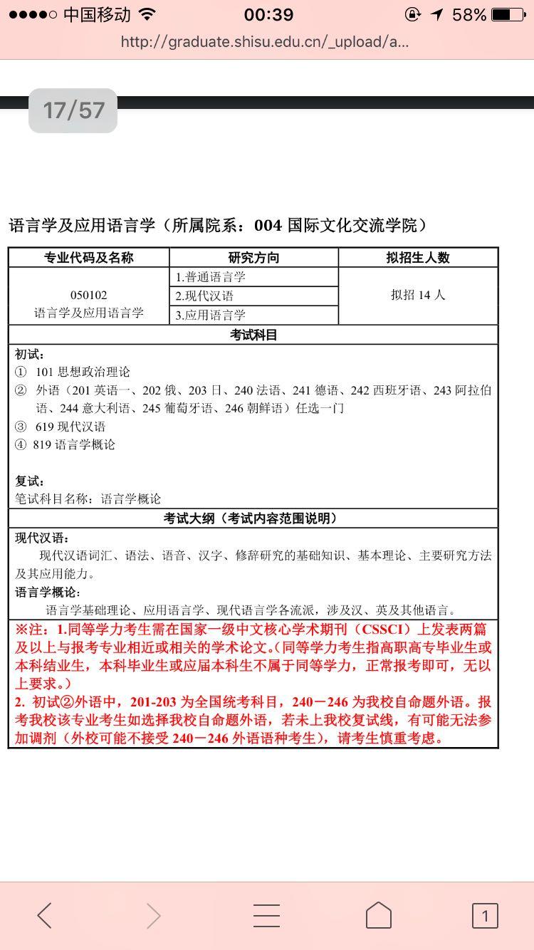 外校考上海外国语大学研究生二外可以选朝鲜语