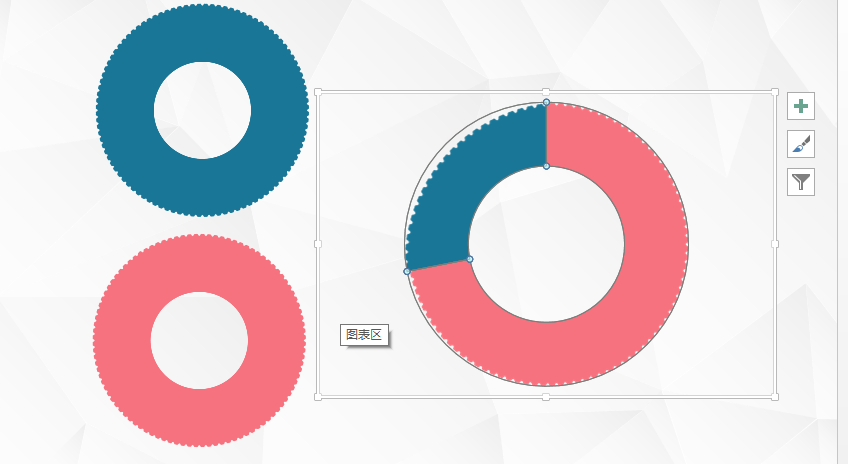 ppt中环形图美化图片填充问题?