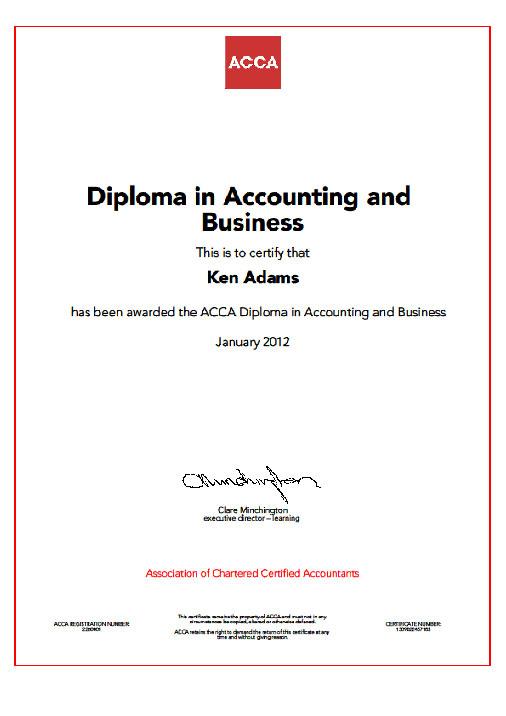1.申请diploma in accounting an business