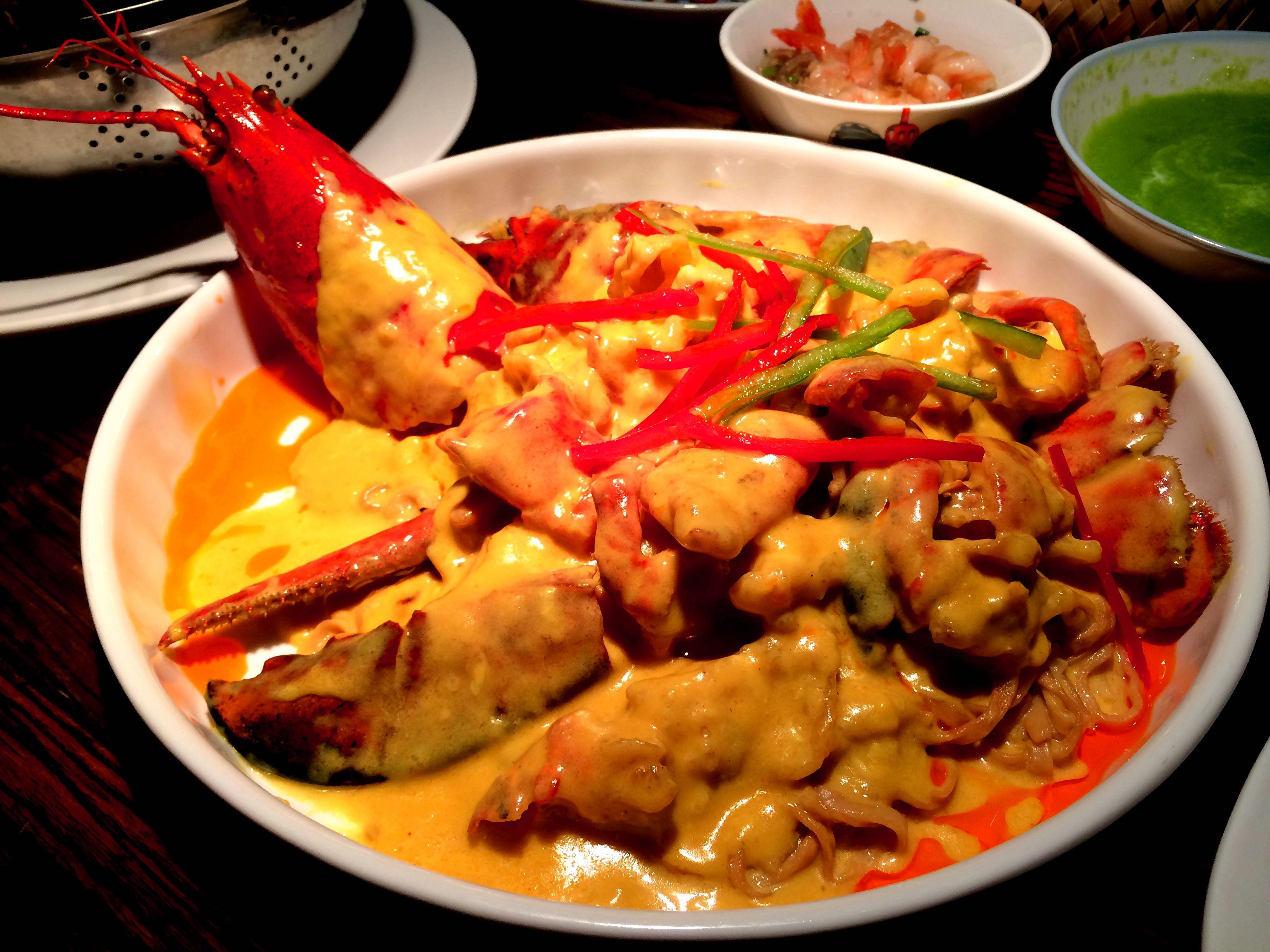 附赠一张外婆家的咖喱龙虾(虽然我觉得很难吃)