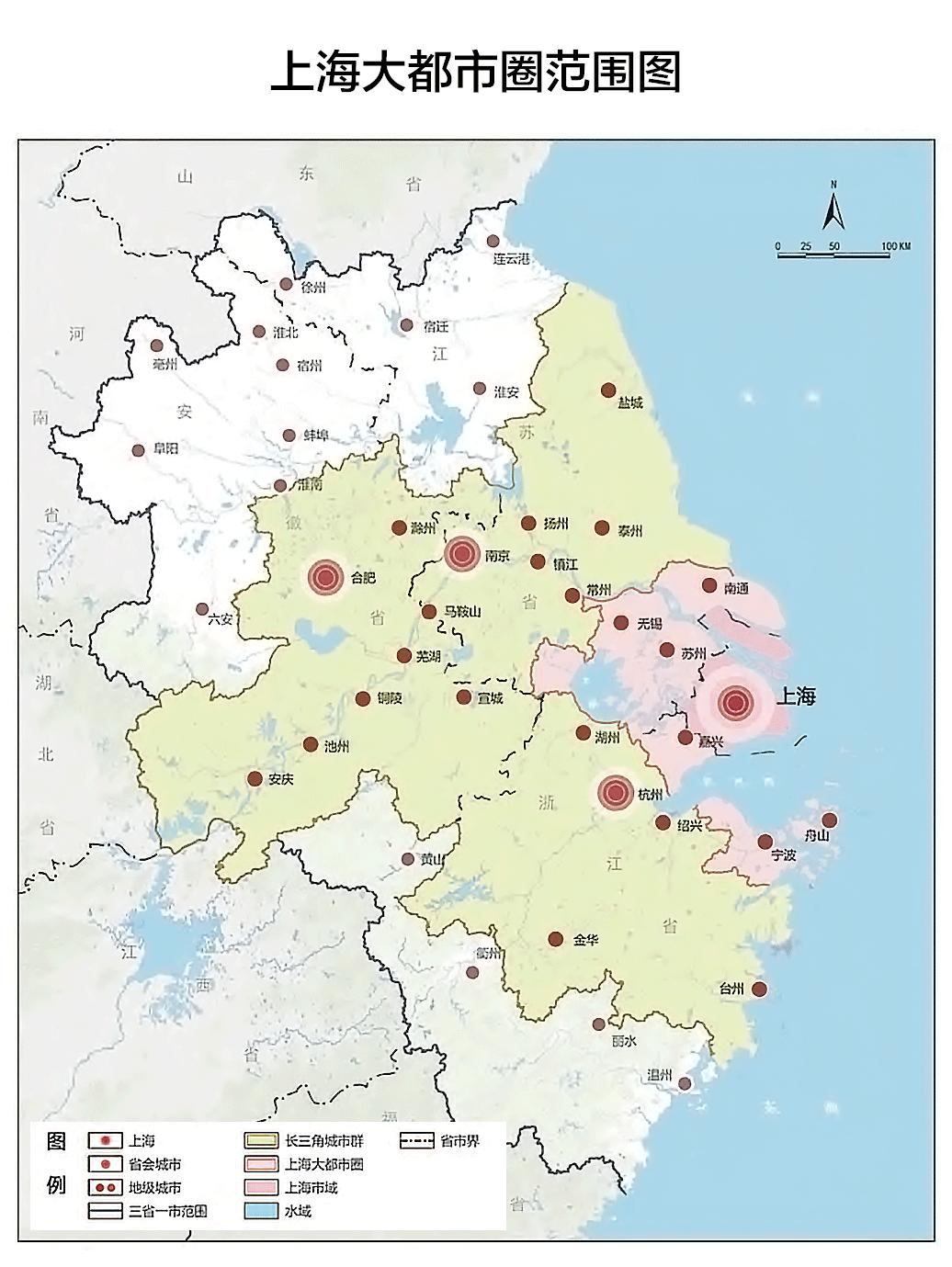 上海画了个大都市圈圈里有你家吗
