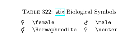 latex中如何输入男魂符号等汉字特殊符号