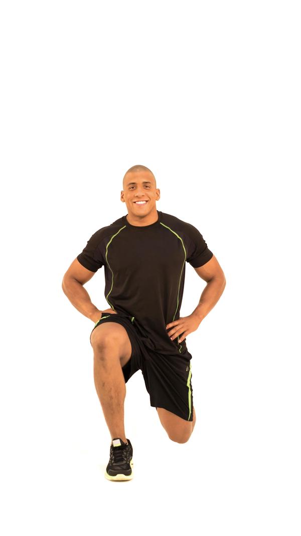 跳跃式蹲起 (动作流程:开始时保持站立姿势,接着下蹲,在蹲到最接近