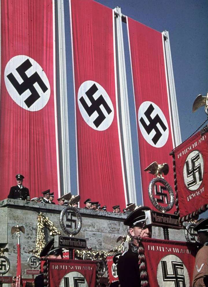 纳粹万字旗和佛教图片