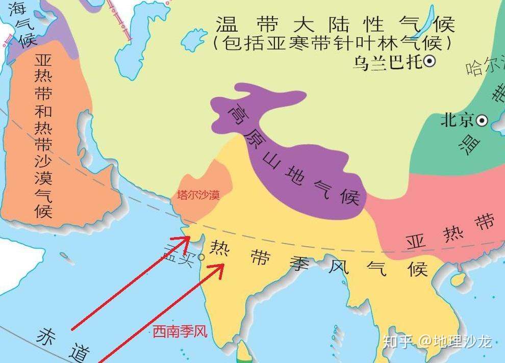 为什么在气候湿润的南亚地区 会形成面积巨大的 塔尔沙漠 呢 知乎
